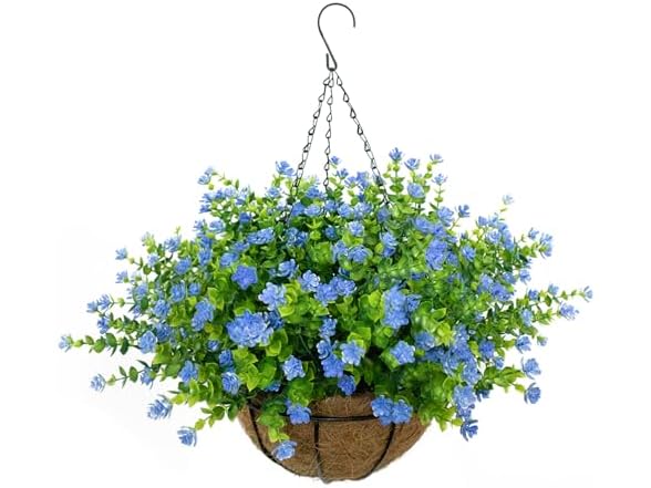 BCBLF Artificial Hanging Flowers Basket