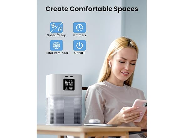 VEWIOR H13 HEPA Air Purifier 1200 sq.ft