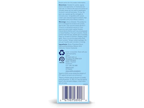 K Y Jelly Water Based Lube Sex Anal Lube Non