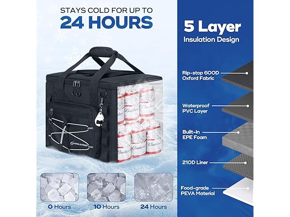 Maelstrom Soft Sided Cooler Bag, 30 Can