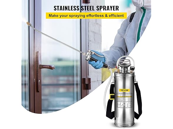 VEVOR 3 Gallon Stainless Steel Sprayer