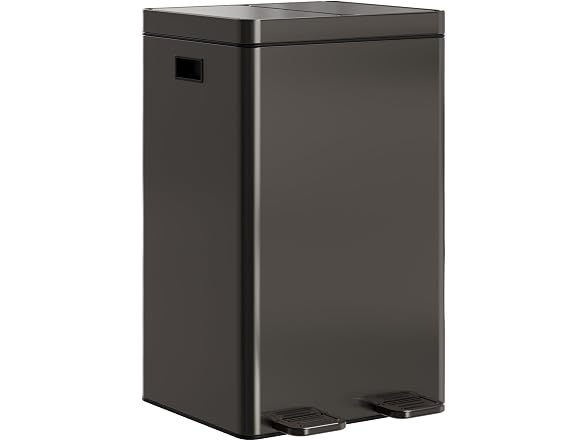 Takywep Dual Compartment Kitchen Trash Can - 2×8 Gallon 