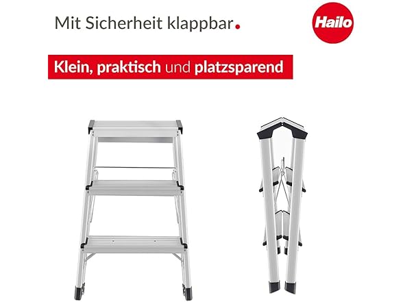 Hailo D60 STANDARDLINE Dual Sided 3 Step Ladder
