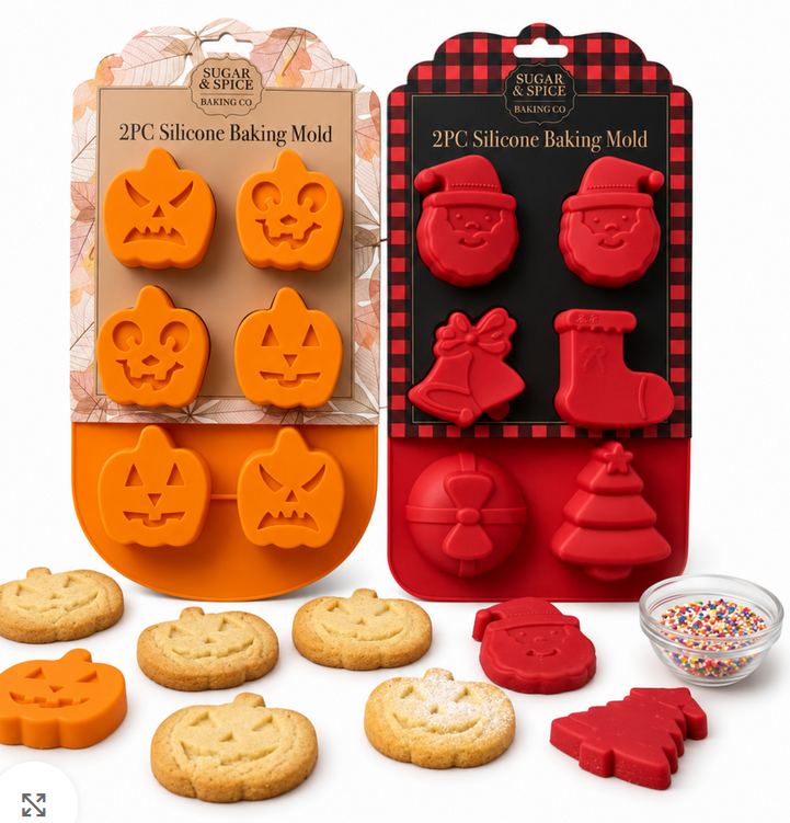 Sugar N Spice Holiday Silicone Baking Molds 4 Pack - Gallery 4