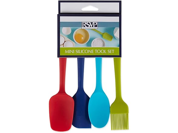 RSVP International Ela Collection Silicone Spatula Set
