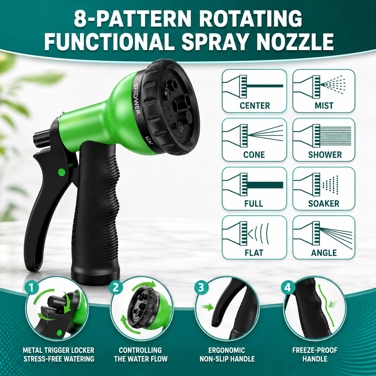 100ft Expandable Garden Hose w/ Nozzle - Gallery 8
