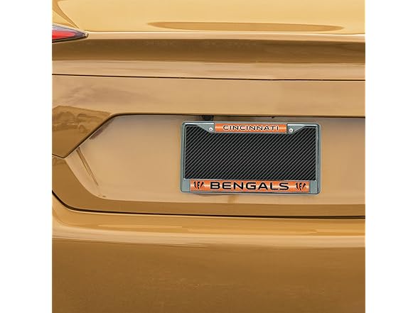 BENGALS Bling Chrome License Plate Frame