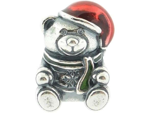 PANDORA 791391enmx Christmas Bear Charm (Open Box)