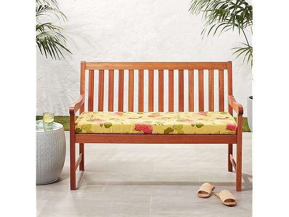 Pillow Perfect Bright Floral Sofa Setee Bench Swing Cushion