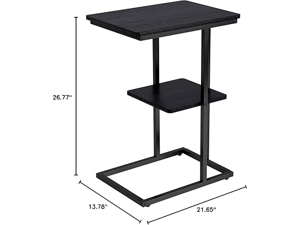 Novilla Snack Side Table C Shaped End Table