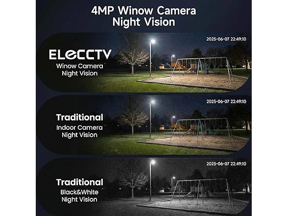 ELECCTV 4MP 2.5K Window Camera | 2.4 & 5GHz