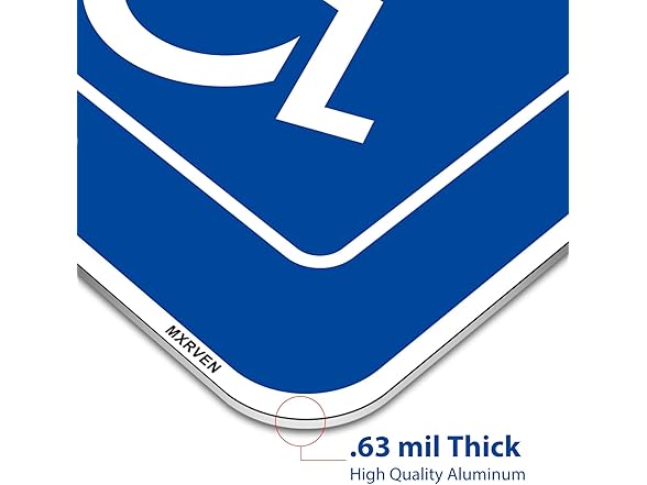 MXRVEN (4 Pack) Large Handicap Parking Sign