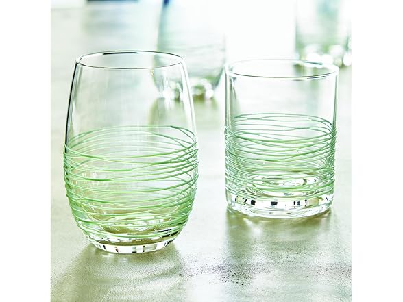 Double Old Fashioned Cocktail Glass with Spun Texture