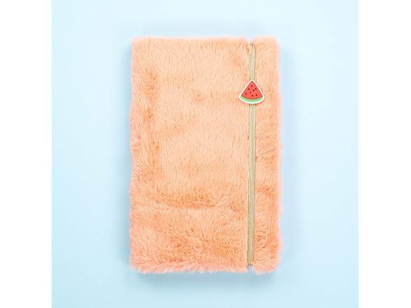 Yoobi | Journal with Fuzzy Pink Faux Fur Cove