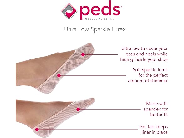 PEDS Sparkle Liner 3Pack (8-12)