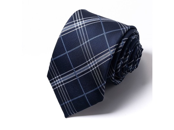 Formal Men’s Necktie - Midnight Plaid