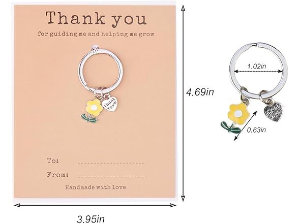 BIIQAKOO Teacher Gifts Keychain