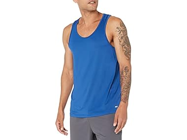 $5.99, Was $12.90, 53% Off! Amazon Essentials Men Quick Dry Tech Stretch Active Gym Tank dealfomo