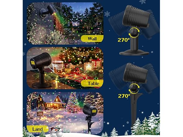 EIUQH Christmas Projector Lights Outdoor