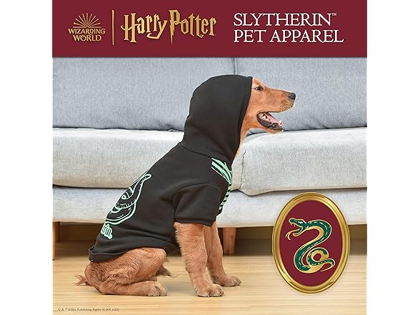 HARRY POTTER Slytherin Pet Hoodie w Scarf