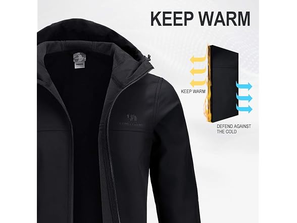 Camel Crown Men (L) Softshell Jacket Lined Jackets