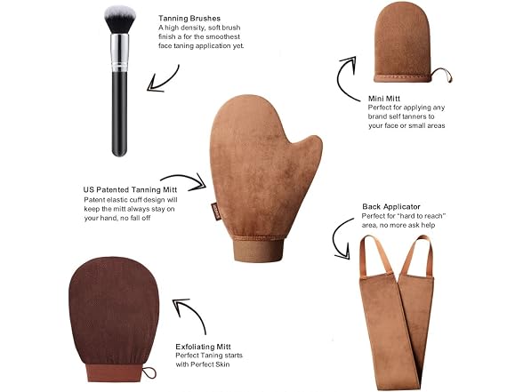 Sanfery Self Tanning Mitt Kit 5 Piece