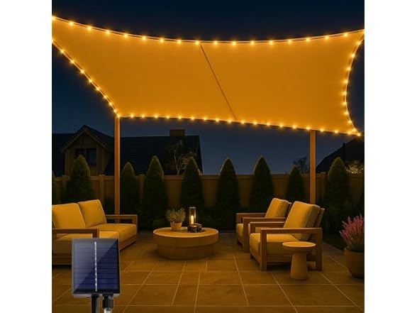 meetyrlife LED Shade Sail Sun Shades Outdoor Patio