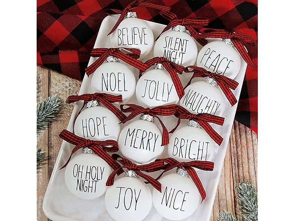 Wtosuhe 12PC Christmas Ball Ornaments