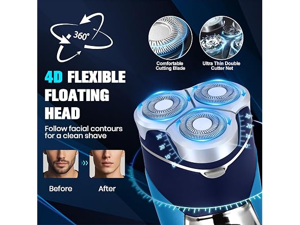 Electric Shaver for Men, Waterproof
