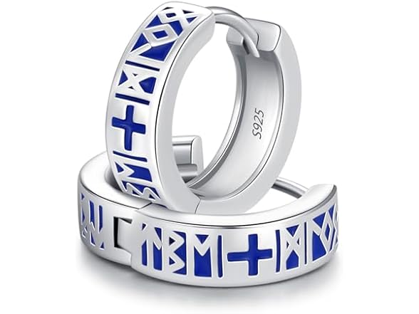 Viking Rune Hoop Earrings