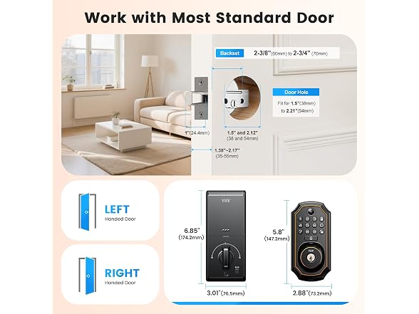 Keyless Entry Door Lock with Camera