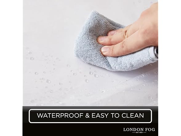 London Fog 8G PEVA Shower Liner with Metal Grommets