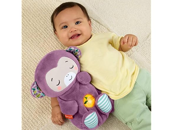 Fisher-Price Baby Soothe ‘n Snuggle Purple Monkey Plush