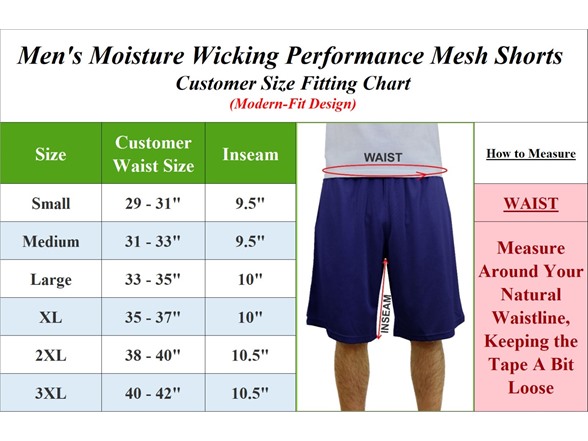 3Pk Asst Mens Classic Mesh Shorts