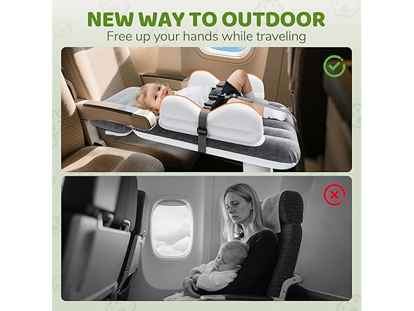 Abdtech Inflatable Toddler Airplane Bed