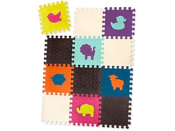 B. toys – Foam Tiles Animal Floor Mat