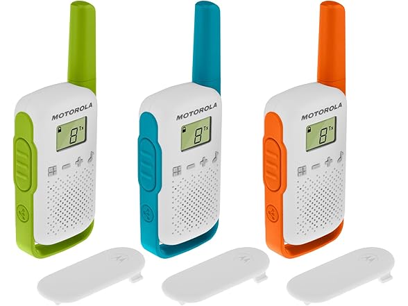 (NEW) 3-PACK Motorola Talkabout T110TP Two-Way Walkie Talkie Radios