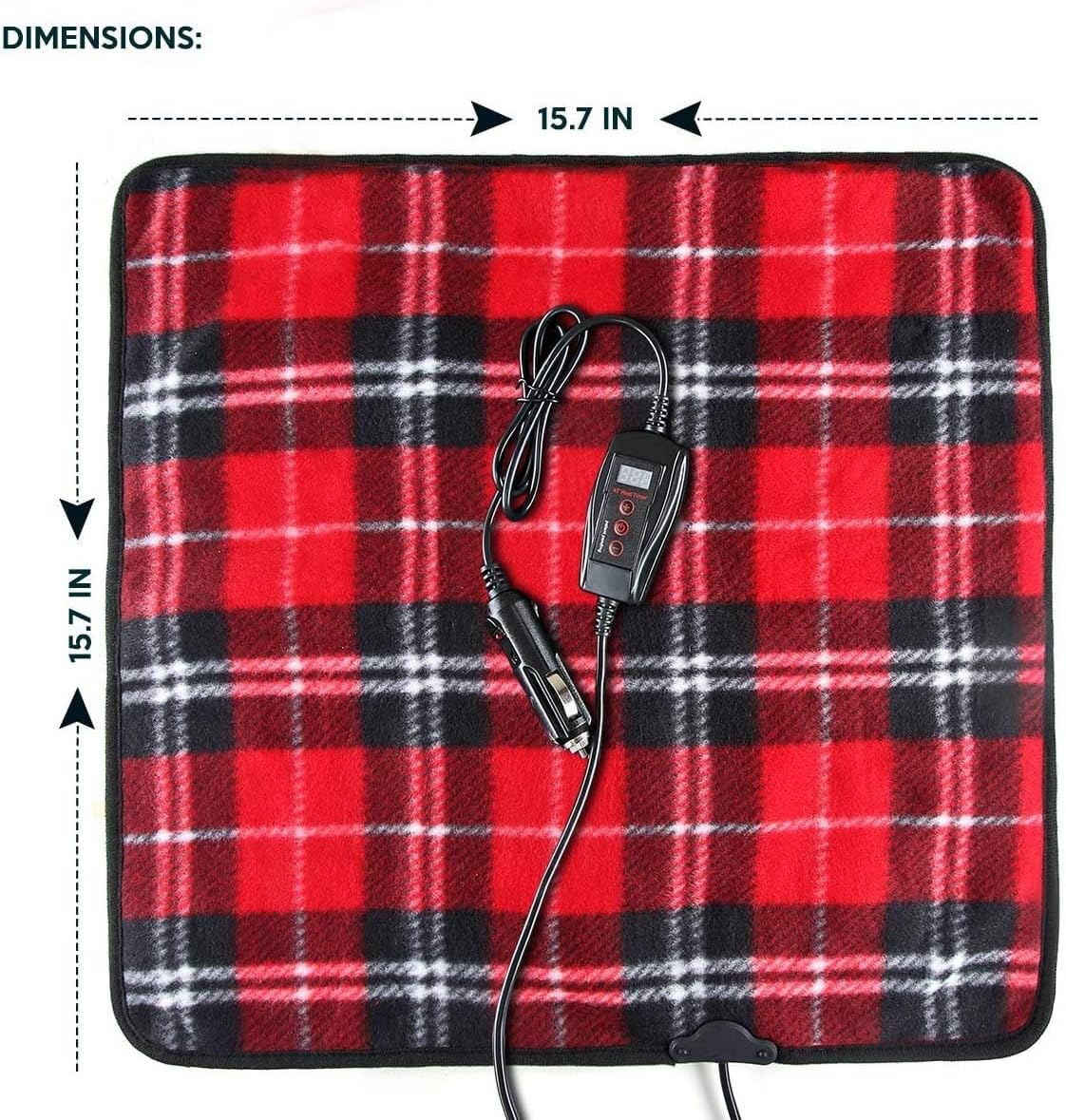 Zone Tech Red Plaid 12V Warming Pad - Gallery 10