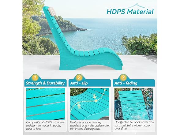 Homenjoy Aruba Blue In Pool Chair