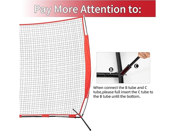 Wiseek 7x7ft Sports Backstop Net