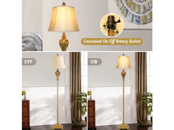 BesLowe Vintage Distressed Floor Lamps