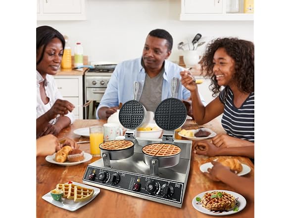 Double Head Commercial Waffle Maker – 2400W
