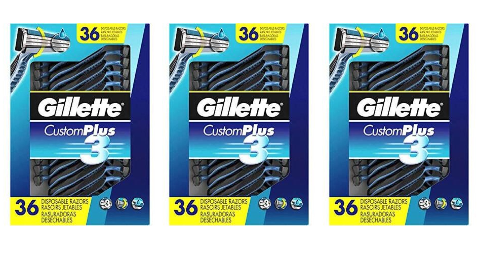 3PK Custom Plus3 Disposable Razors - Gallery 2