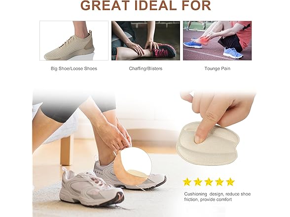 BIGIICO Heel Grips Liner Cushions