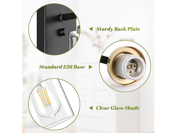 Set of 2 Wall Sconces for Bathroom, Modern