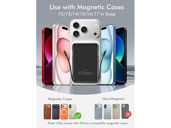 podoru Magsafe Battery Pack | 10000mAh | 22.5W