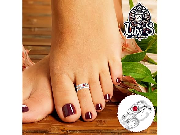 Thai Jewelry Silver Plain Toe Rings