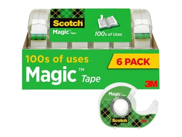 Scotch Magic Tape, 6 Pack