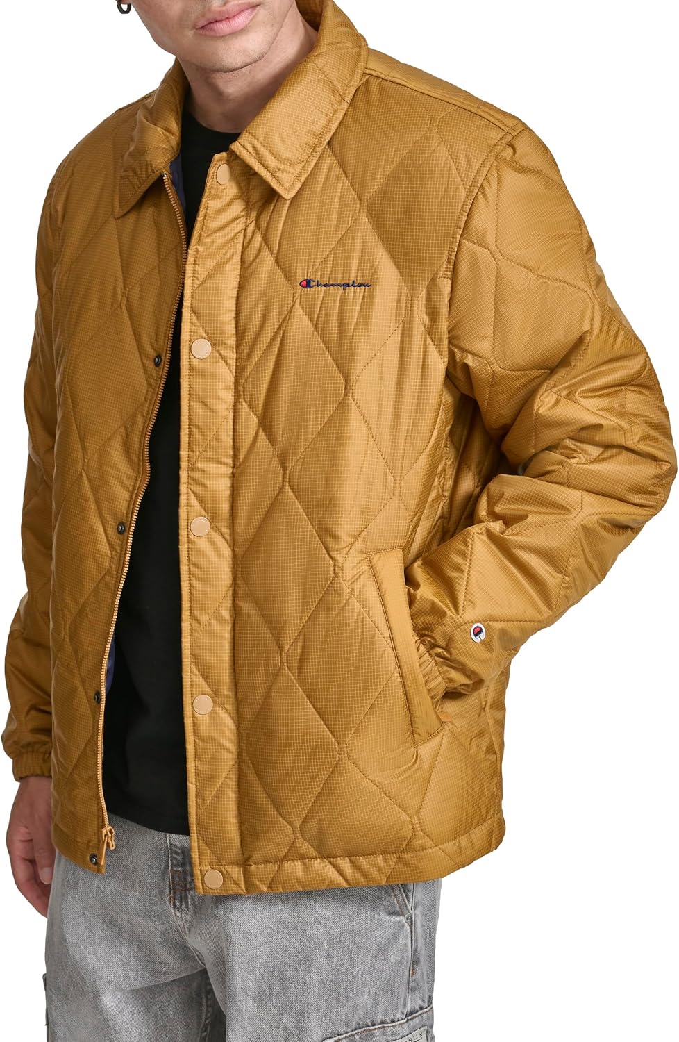 Champion Men Diamond Quilted Active Coaches Jacket - Gallery 20