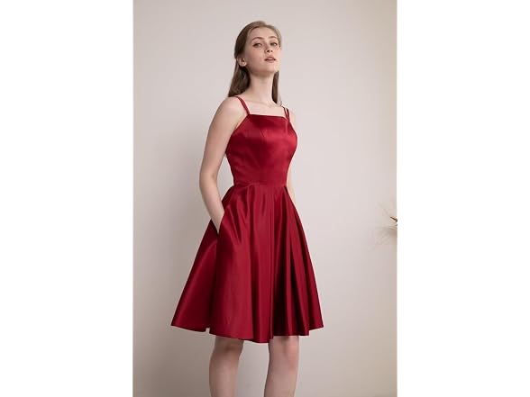 Tianzhihe Women (10) Satin Line Homecoming Dresses